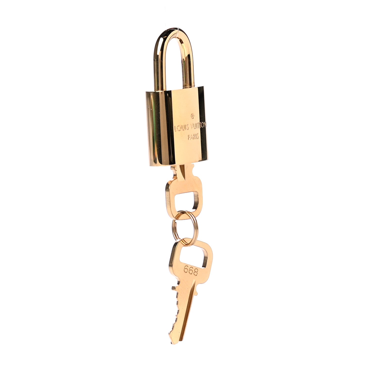 Louis Vuitton Brass Lock and 2 Keys Set #668 3 of 5