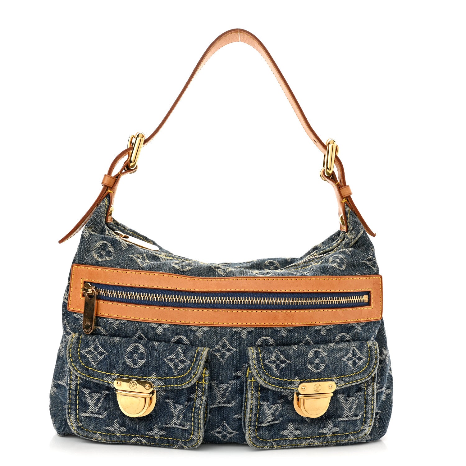 Louis Vuitton Monogram Denim Baggy PM Blue 1 of 11