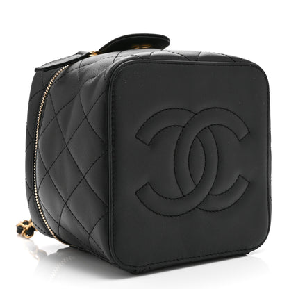 Chanel Calfskin Quilted Small Vanity Case With Chain Black 5 of 11