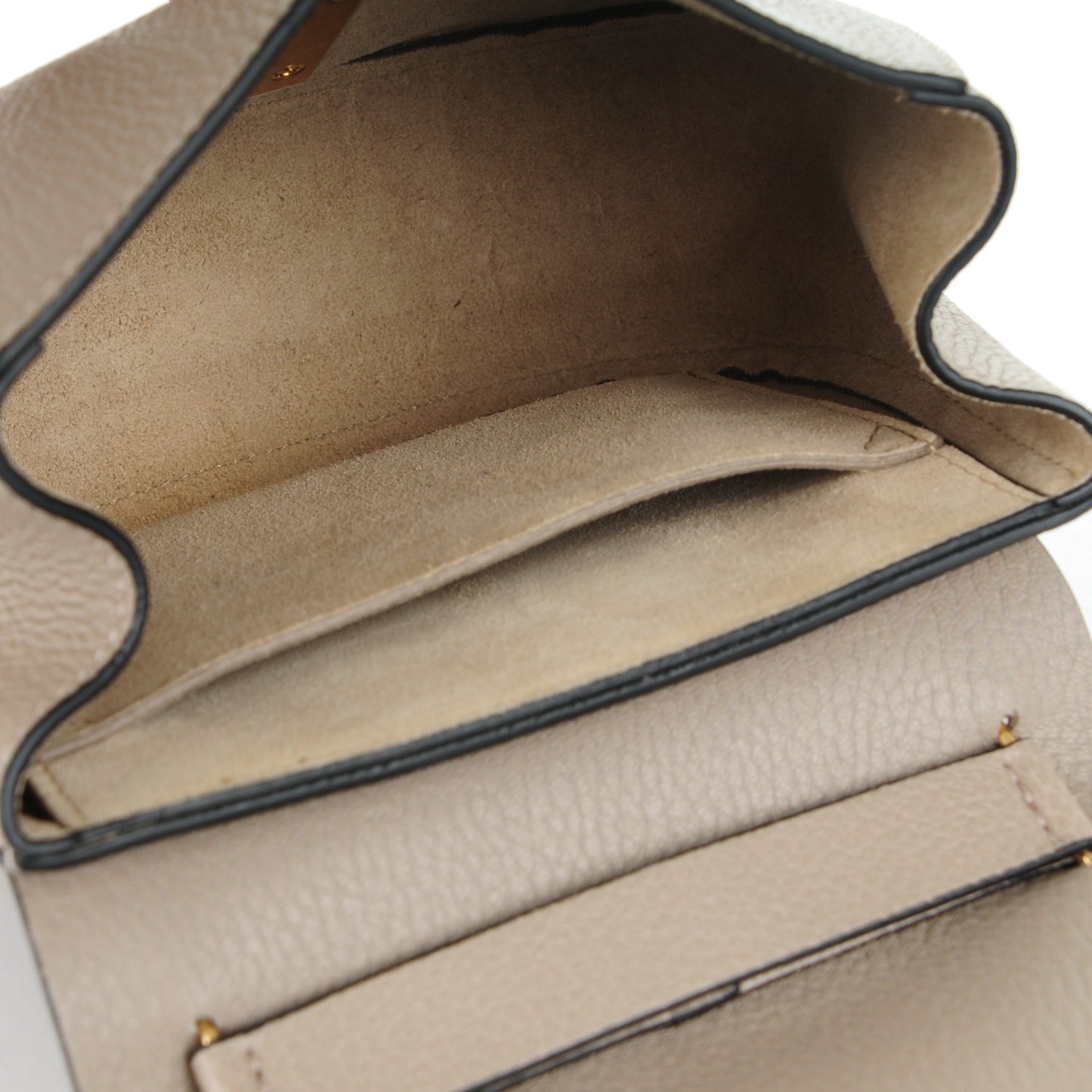 Grained Lambskin Mini Drew Shoulder Bag Motty Grey