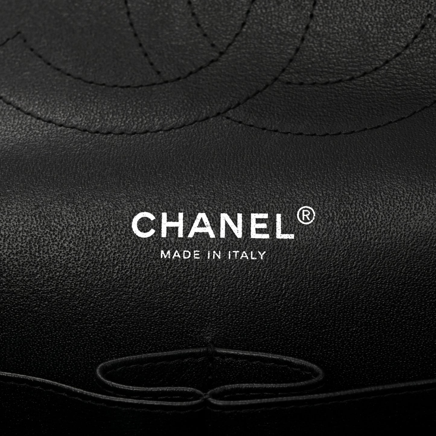 Iridescent Caviar Quilted Jumbo Double Flap Black