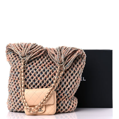 Chanel Lambskin Mixed Fibers Large Shopping Bag Beige Pink 10 of 10