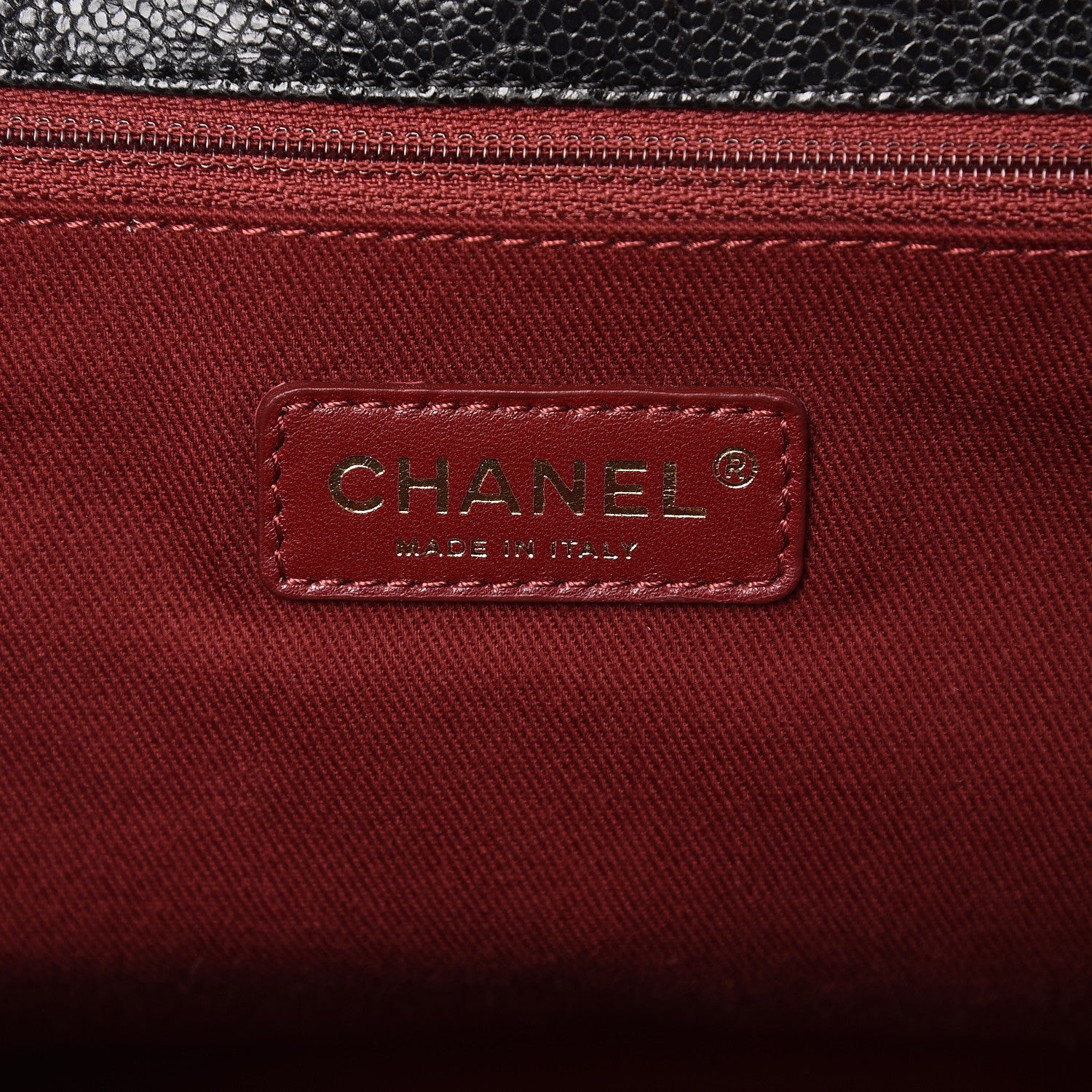 Chanel Glazed Caviar Quilted Large Frame Tote Black 8 of 10