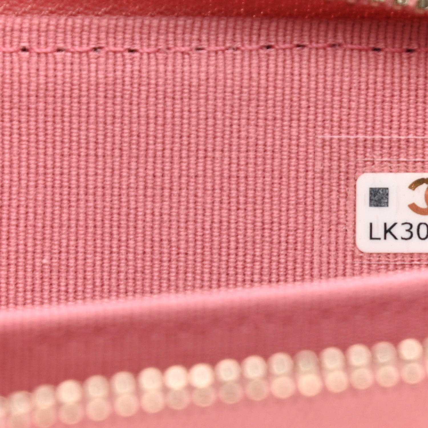 Chanel Caviar Quilted Zip Card Holder Pink 7 of 8