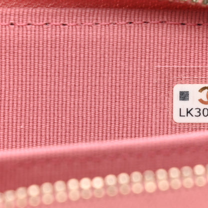 Chanel Caviar Quilted Zip Card Holder Pink 7 of 8