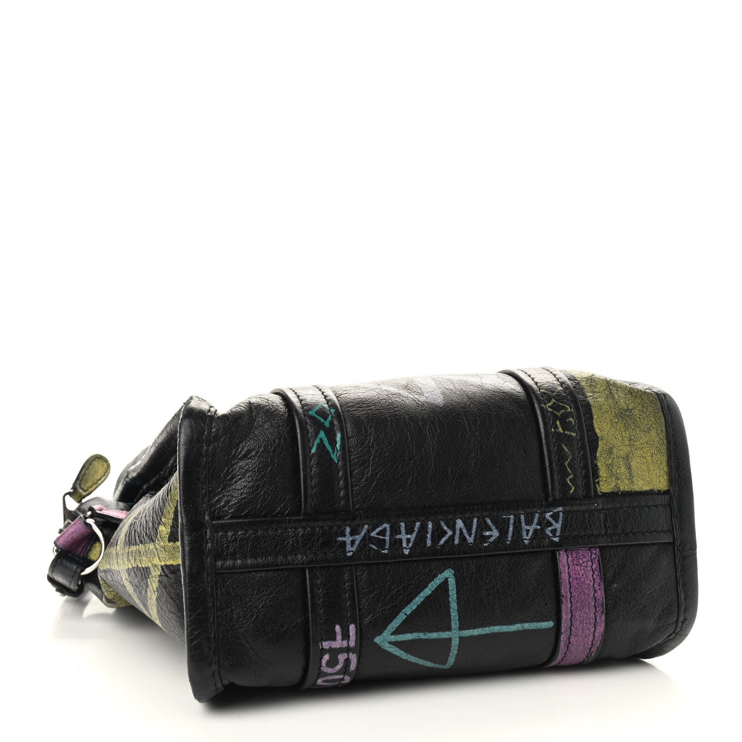 Balenciaga Agneau Arena Graffiti All Over XS Bazar Shopper Tote Black Multicolor 4 of 9