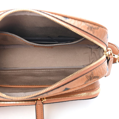 MCM Visetos Camera Crossbody Bag Cognac 7 of 9