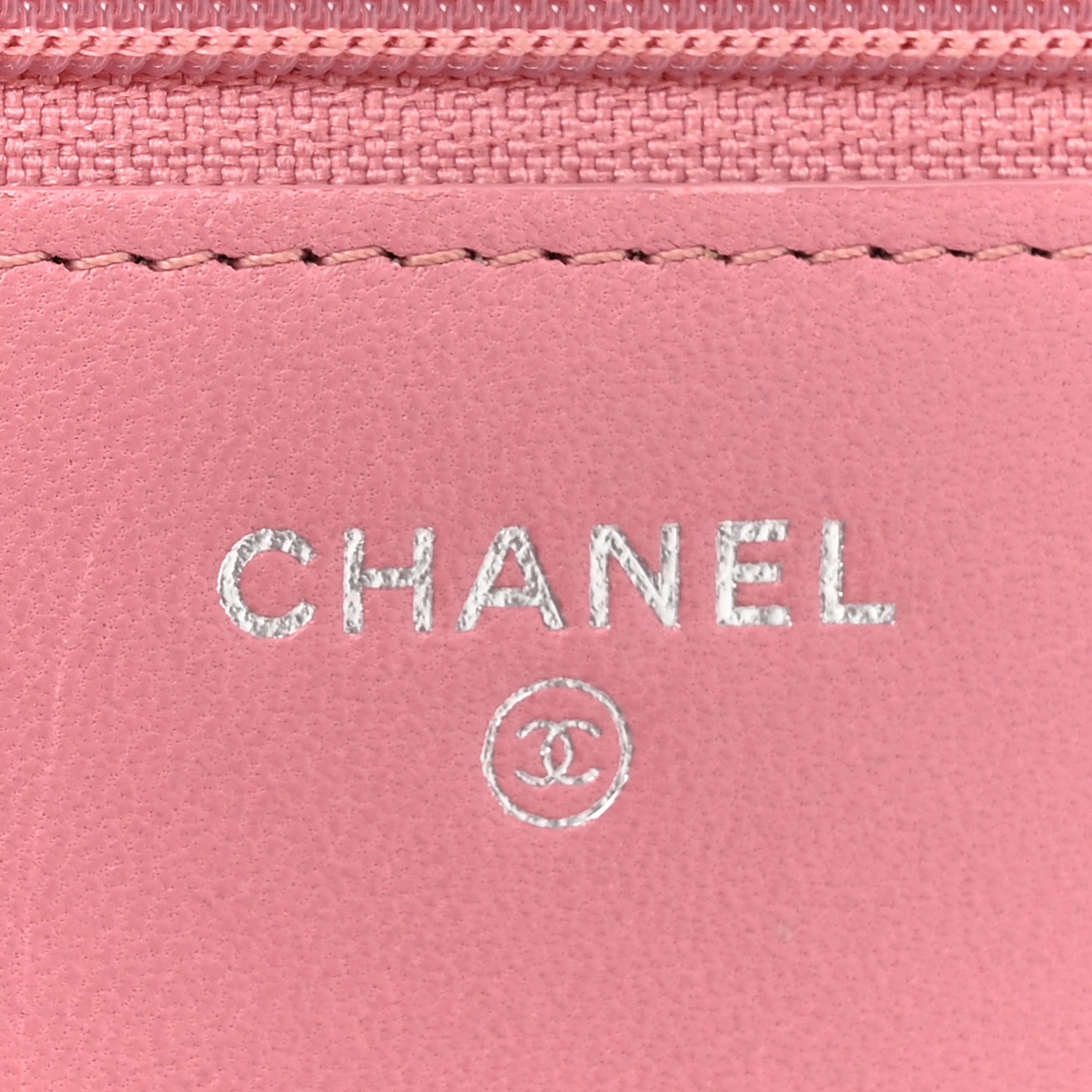Chanel Lambskin Quilted CC Crossing Wallet On Chain WOC Pink 6 of 20