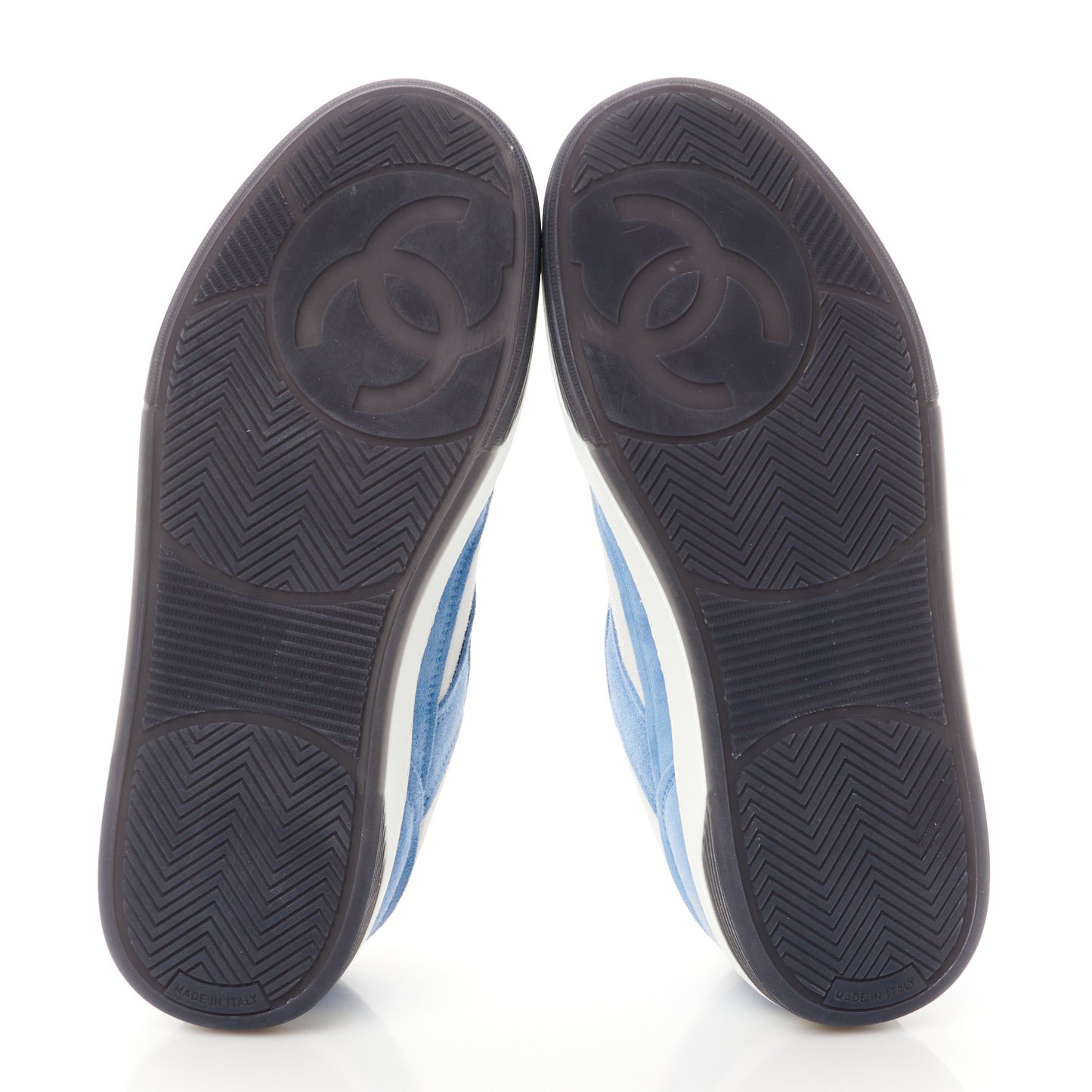 Suede Kidskin Womens CC Sneakers 37.5 White Blue
