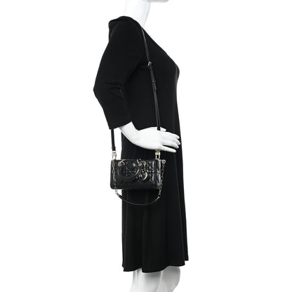 Christian Dior Lambskin Cannage Micro Lady D-Joy Black 2 of 14