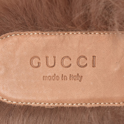 Gucci Calfskin Fur Womens Princetown Slippers 39 Black 7 of 7