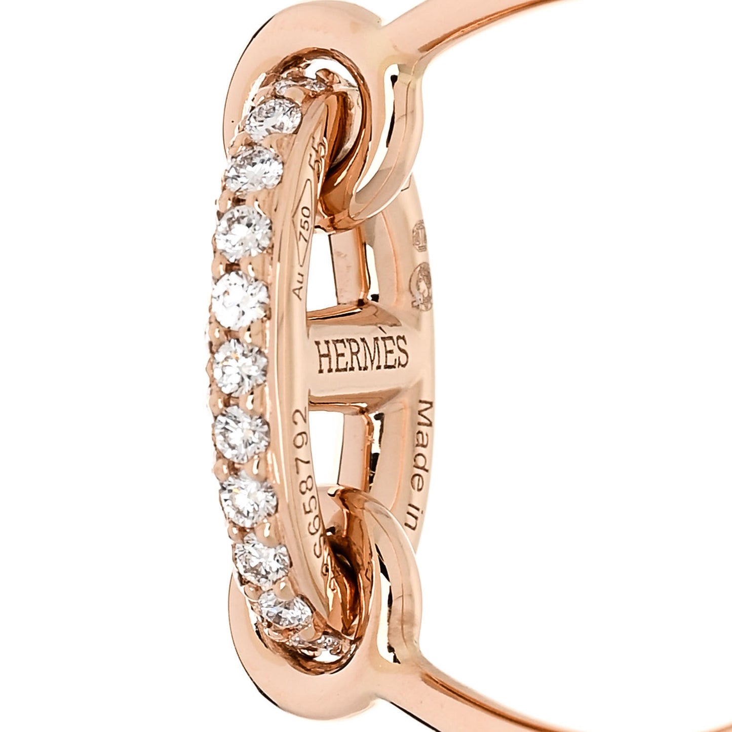 18K Rose Gold Diamond Farandole Ring 55 7.25