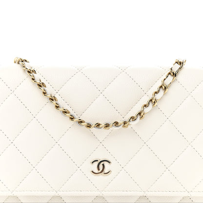 Chanel Caviar Quilted Wallet On Chain WOC White 9 of 12