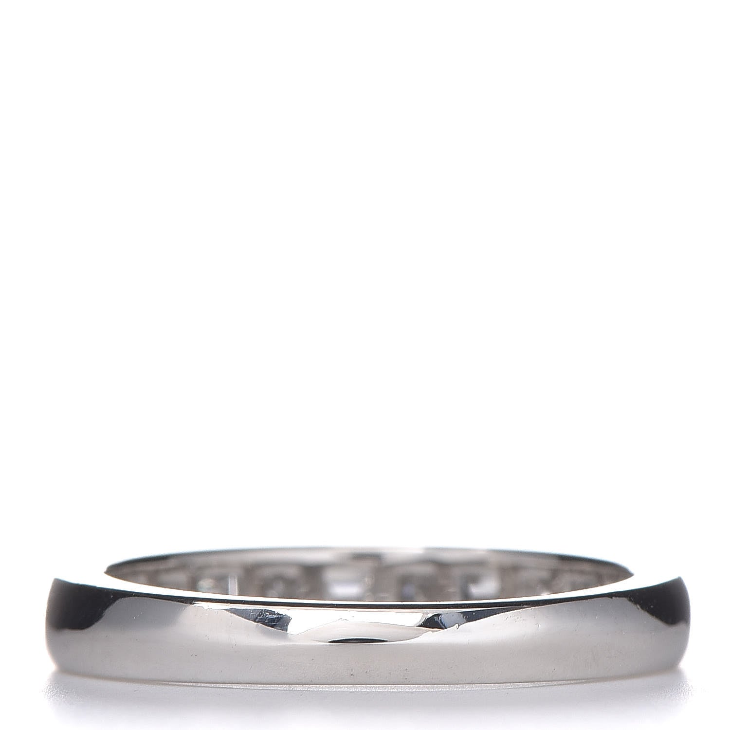 Tiffany Platinum Diamond 3mm Channel-Set Band Ring 56 7.75 3 of 5