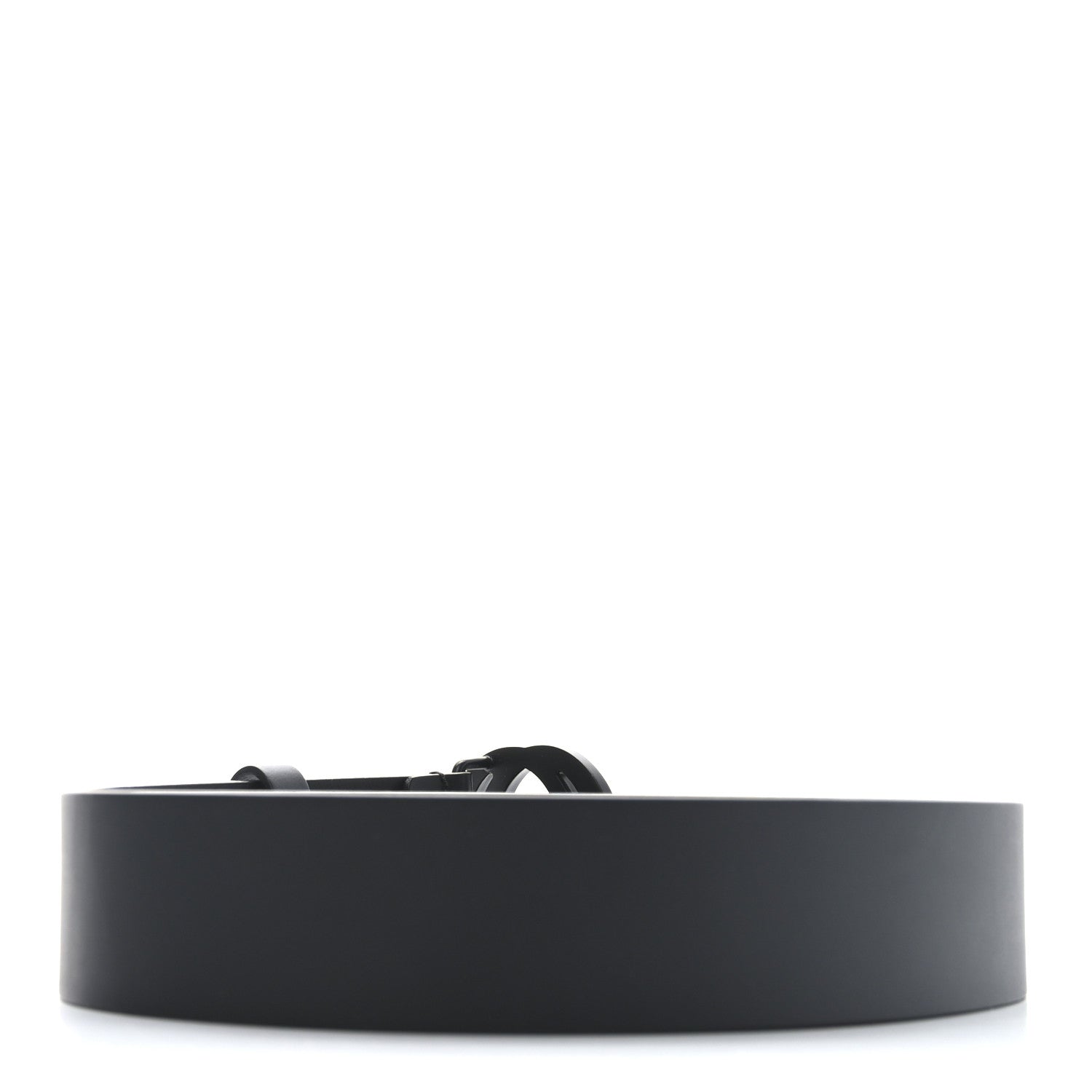 Gucci Selleria Calfskin Monochrome Interlocking G 37mm Belt 80 32 Black 2 of 4
