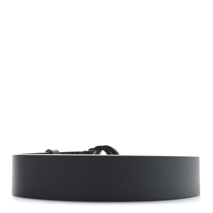 Gucci Selleria Calfskin Monochrome Interlocking G 37mm Belt 80 32 Black 2 of 4