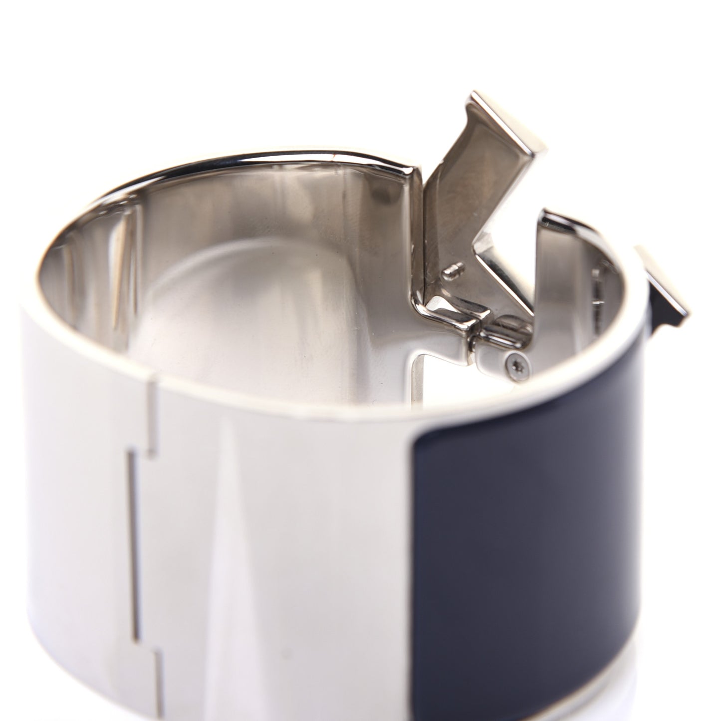 Enamel Extra Wide Clic Clac H Bracelet PM Bleu Nuit