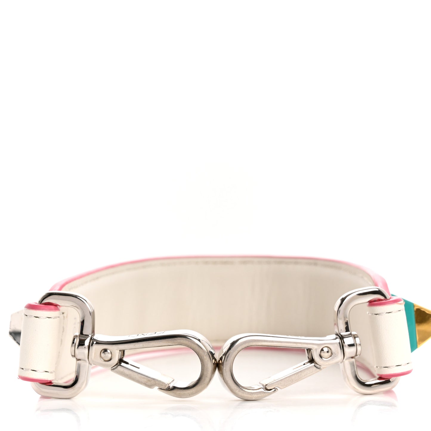 Vitello Dolce Plexiglass Studded Mini Strap You White Multicolor