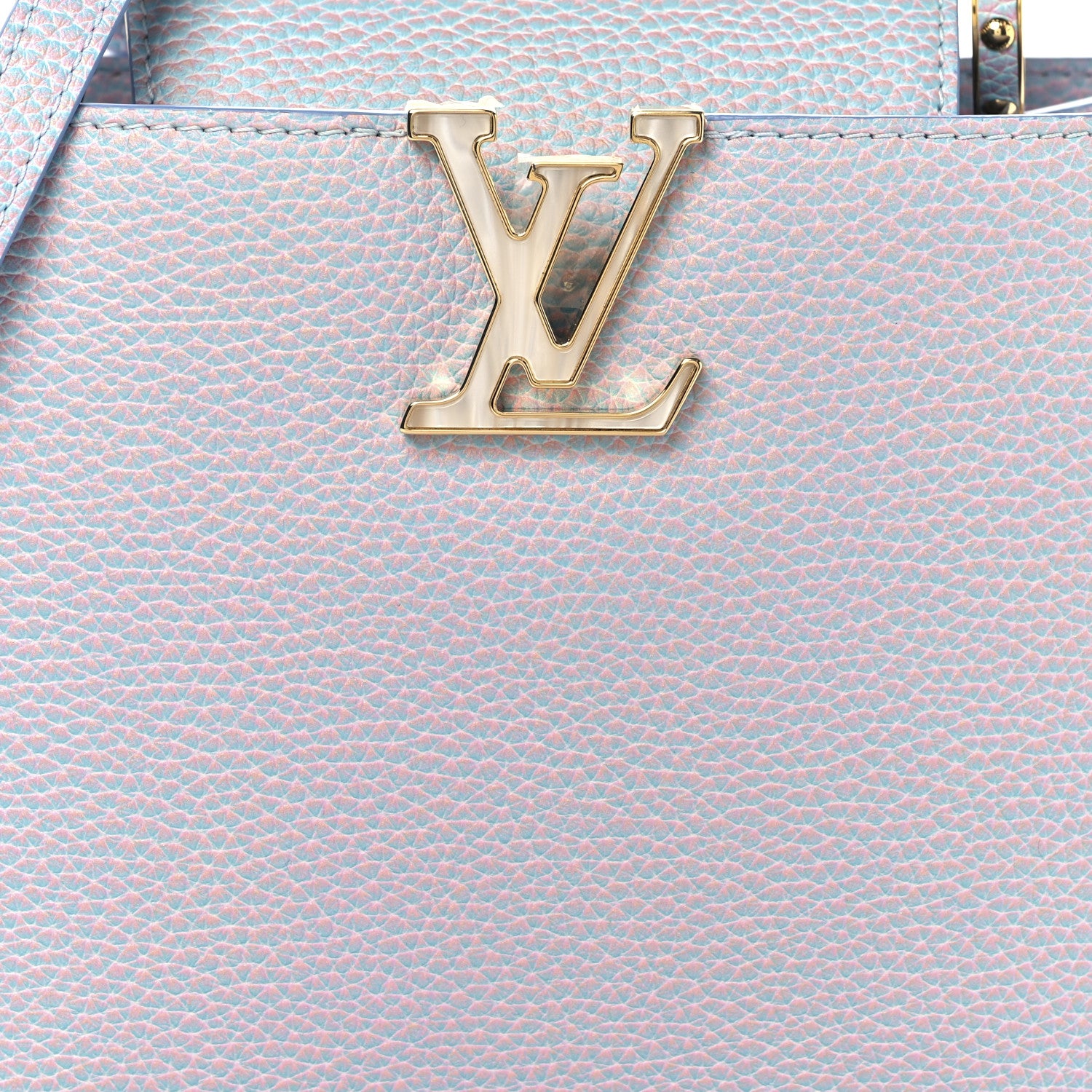 Louis Vuitton Taurillon Summer Stardust Capucines BB Lilas Purple 7 of 9