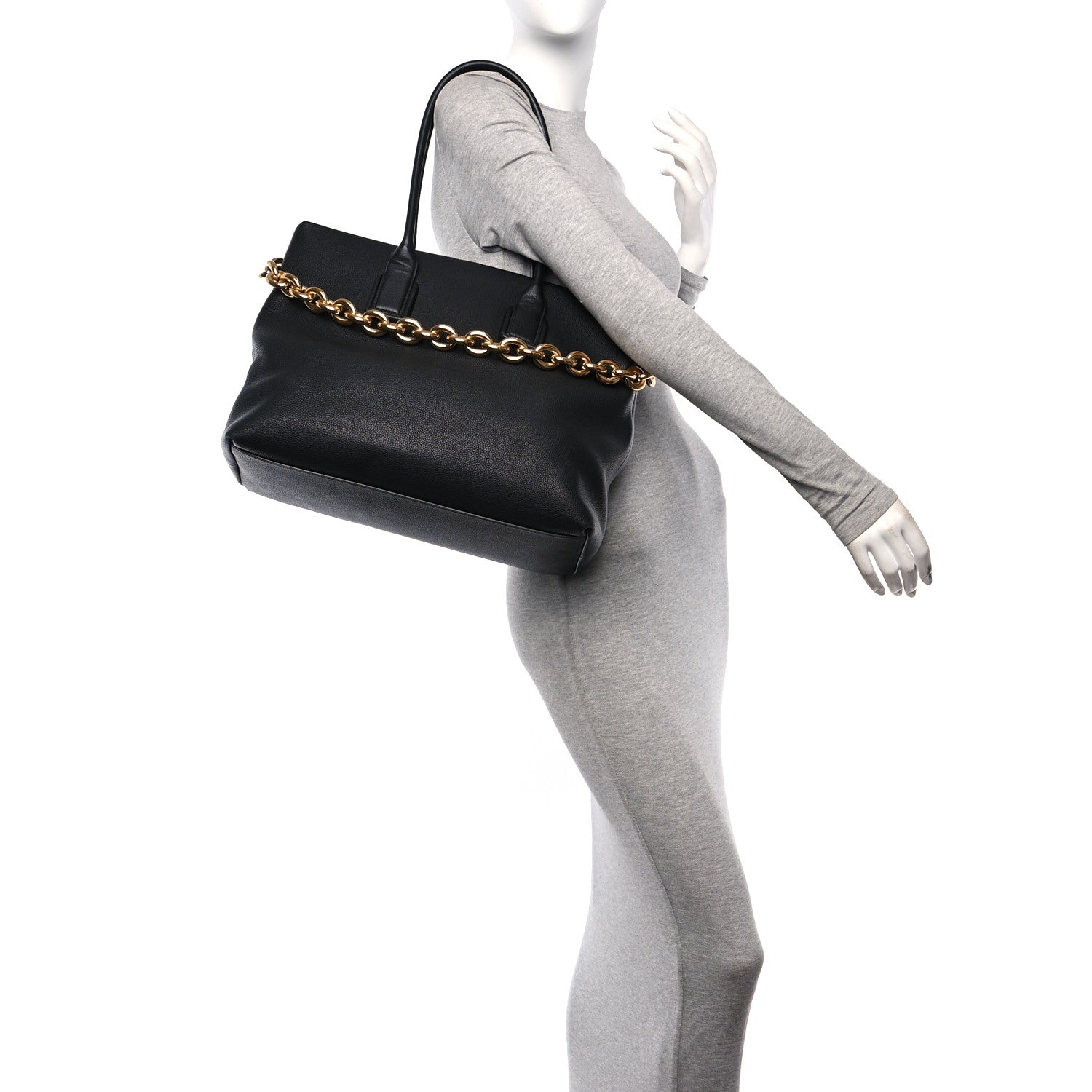 Bottega Veneta Grained Calfskin Saint Germain Tote Black 2 of 11