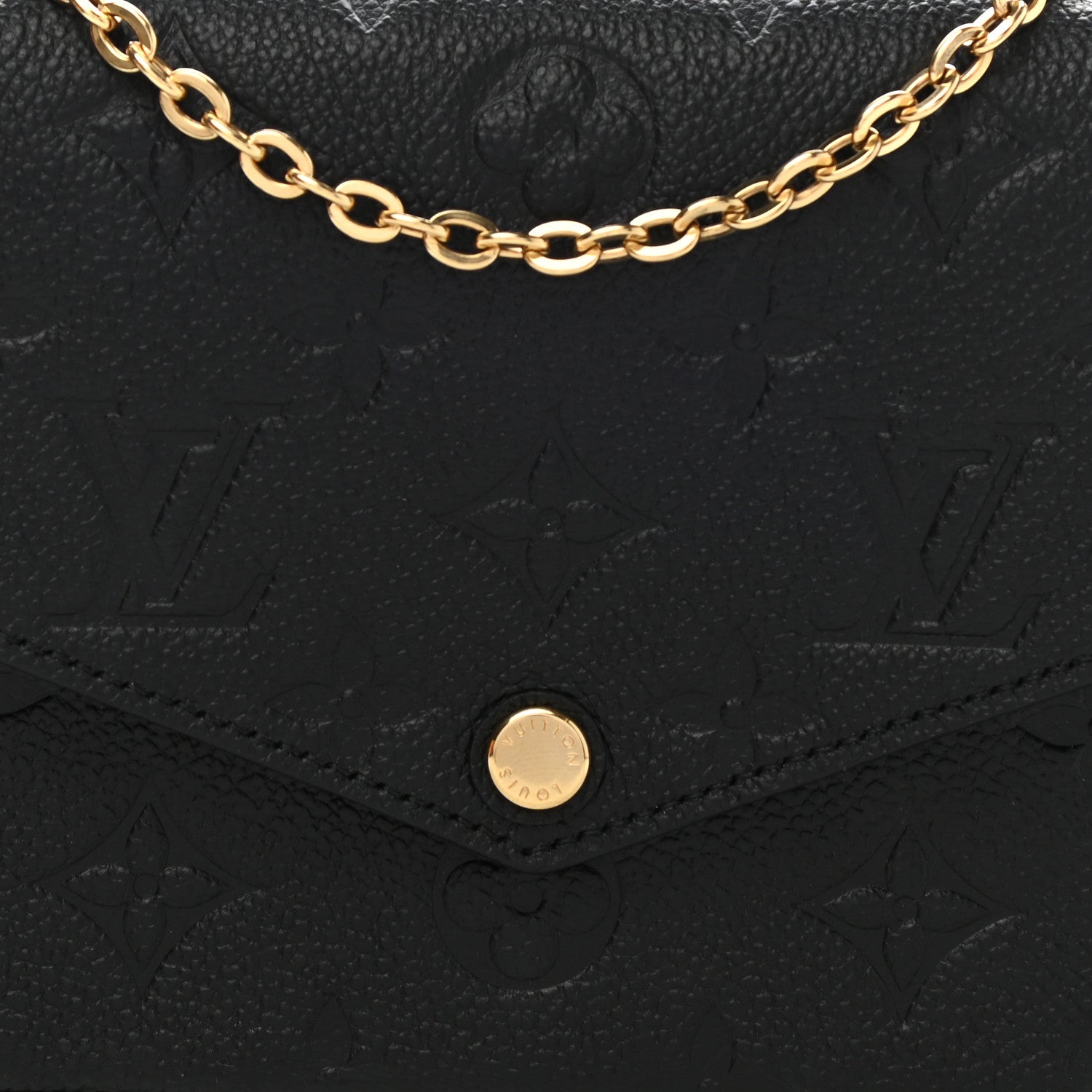 Louis Vuitton Empreinte Pochette Felicie Chain Wallet Black 8 of 11