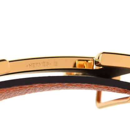 Hermes Box Togo 32mm H Belt 90 Black Orange 7 of 10