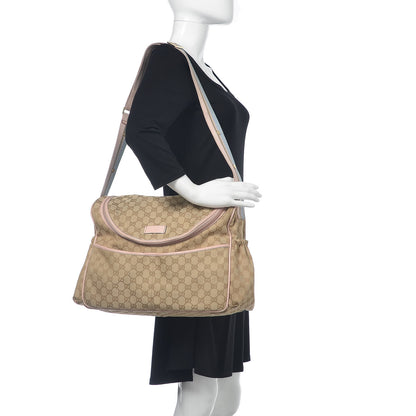 Gucci Monogram Web Diaper Bag Pink 2 of 22