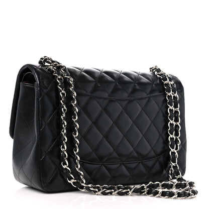 Chanel Lambskin Quilted Jumbo Double Flap Black 3 of 12