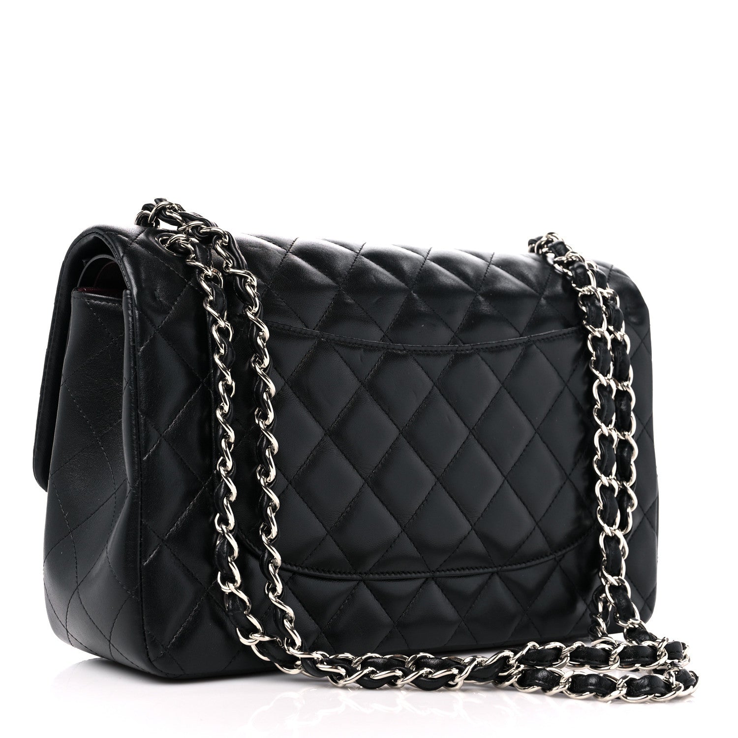 Chanel Lambskin Quilted Jumbo Double Flap Black 3 of 12