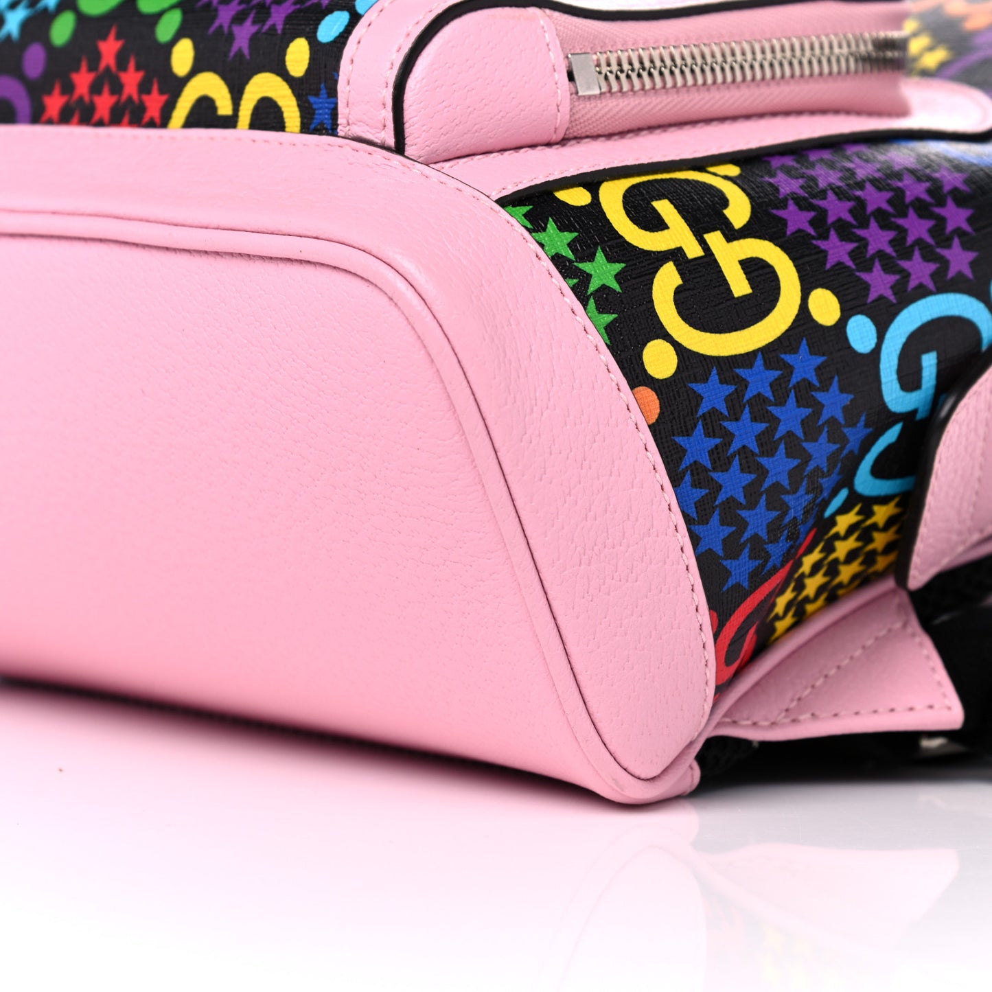 GG Supreme Monogram Psychedelic Small Day Backpack Black Multicolor Sugar Pink
