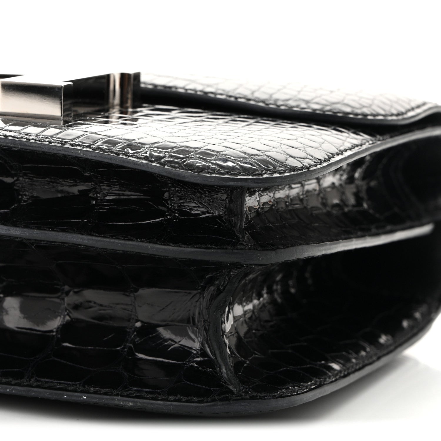 Hermes Shiny Alligator Constance 18 Black 10 of 10