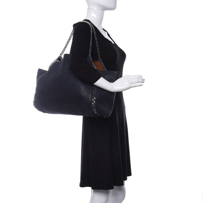 Stella McCartney Shaggy Deer Falabella Reversible Tote Navy Camel 2 of 10