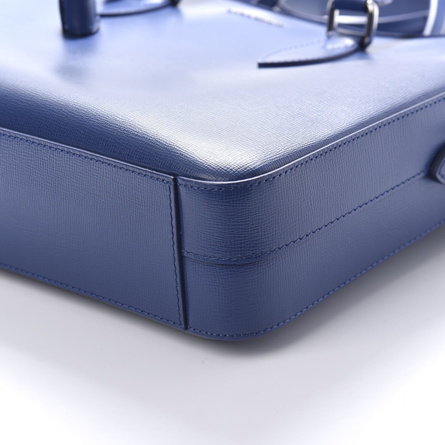 Burberry Textured Calfskin Barrow Briefcase Deep Blue 7 of 10