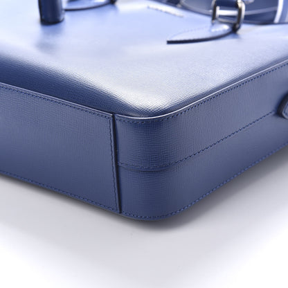 Burberry Textured Calfskin Barrow Briefcase Deep Blue 7 of 10