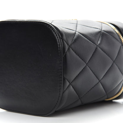 Chanel Lambskin Quilted Trendy Vanity Case Black 9 of 9