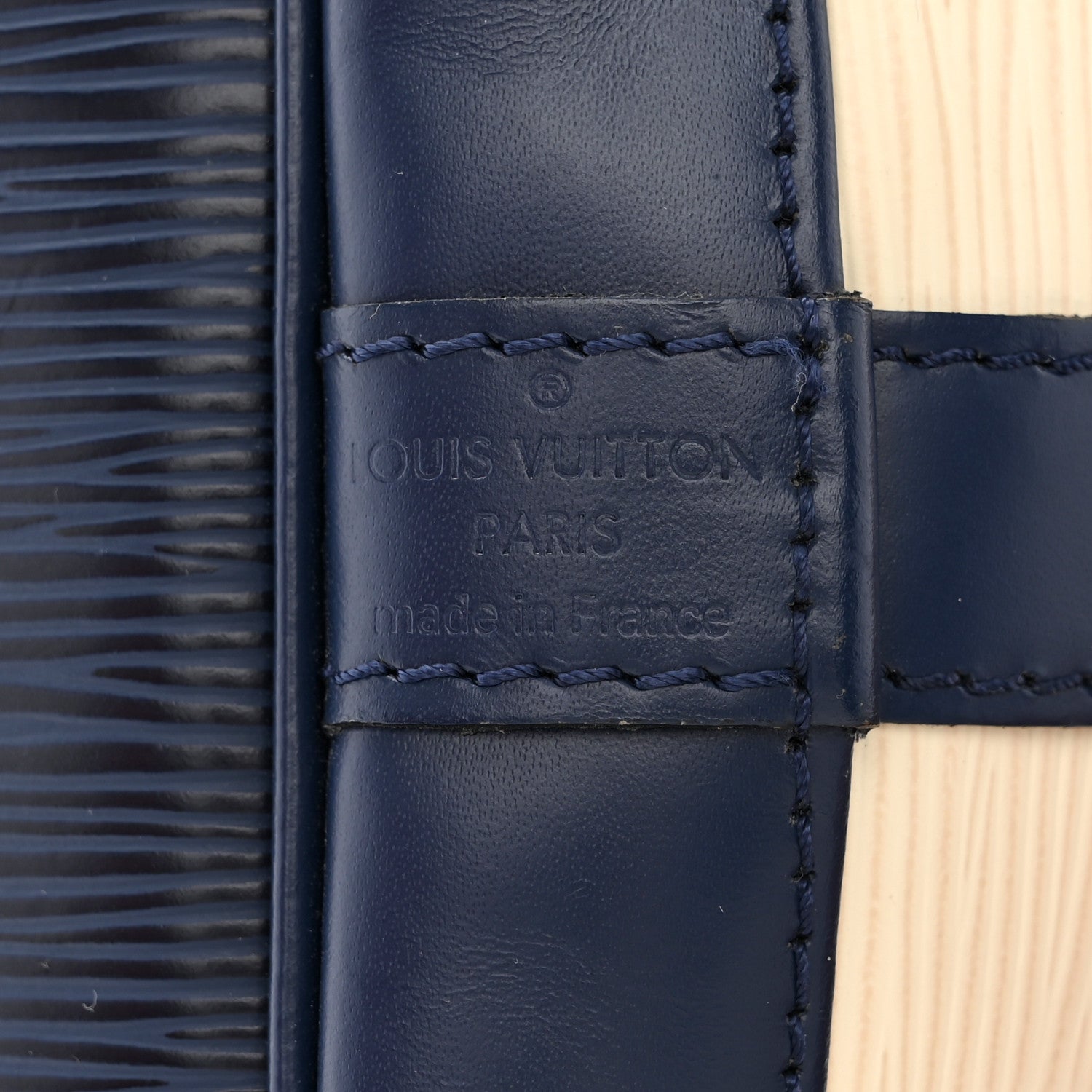 Louis Vuitton Epi Petit Bi-Color Noe Ivory Indigo 6 of 13