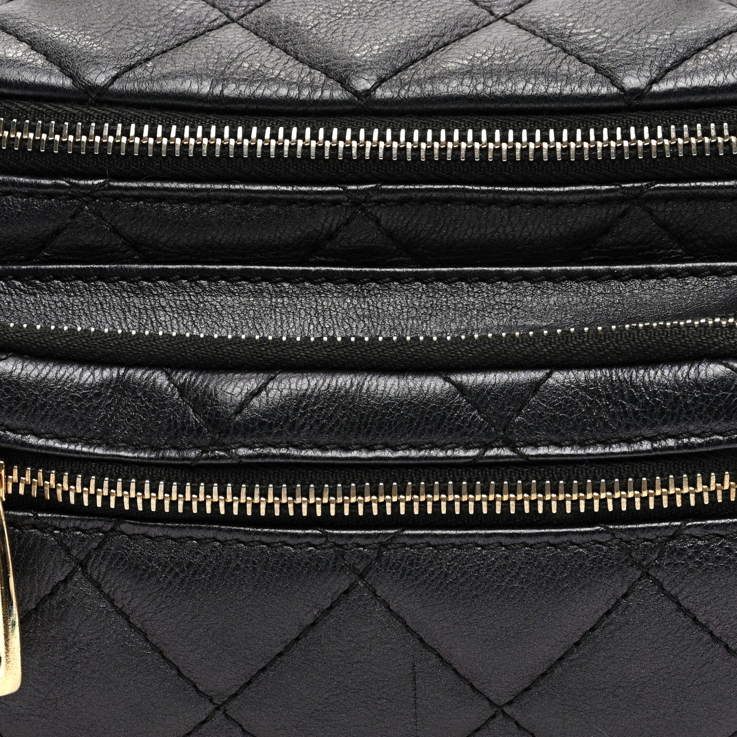 Chanel Iridescent Calfskin Quilted All About Waist Belt Bag Black 8 of 10