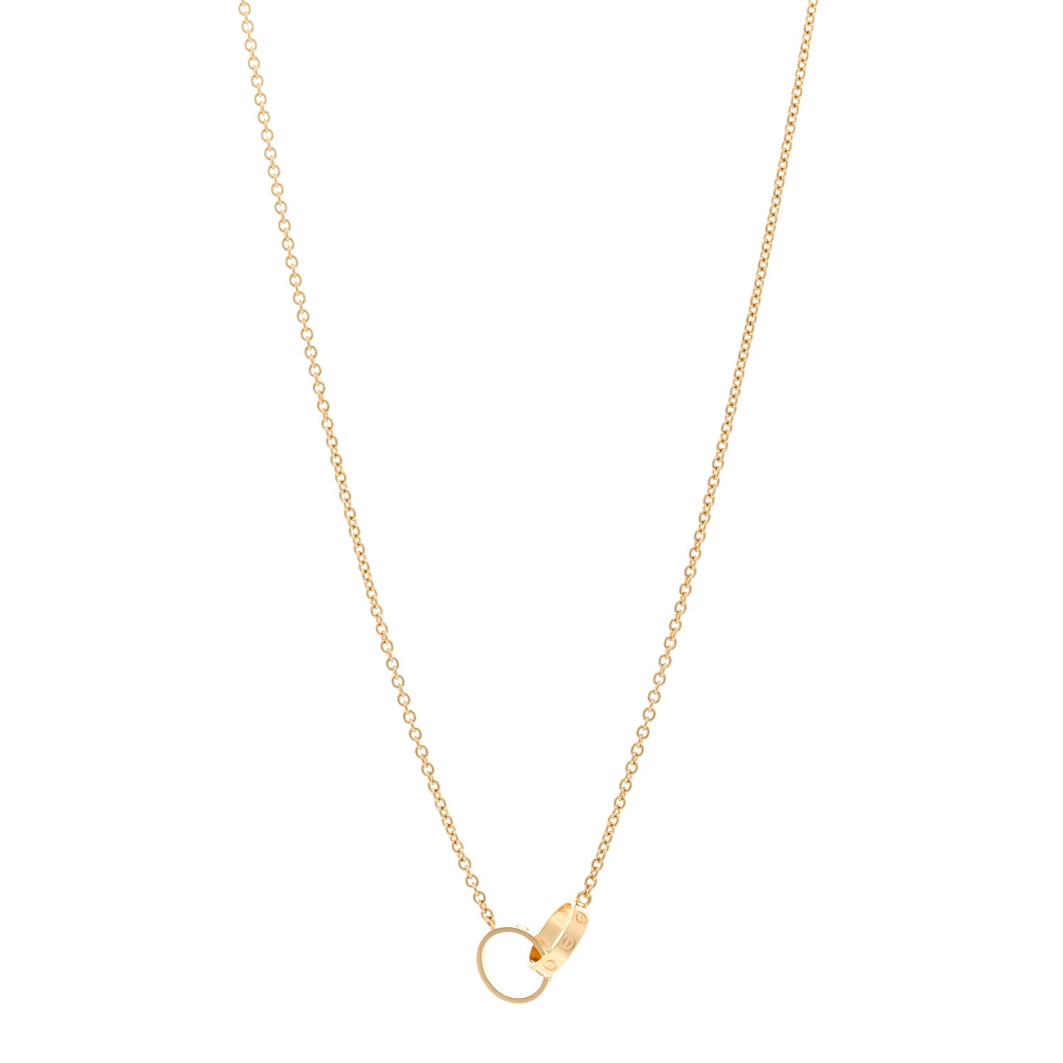 Cartier 18K Yellow Gold Interlocking LOVE Necklace 1 of 5