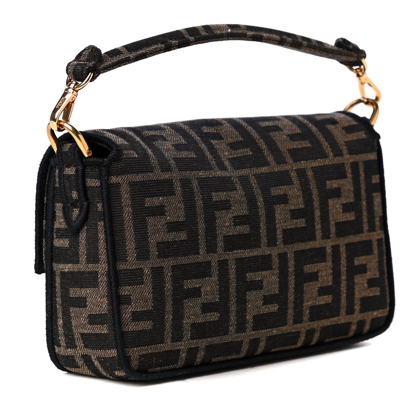Fabric Jacquard FF 1974 Mini Baguette Tobacco Moro Black