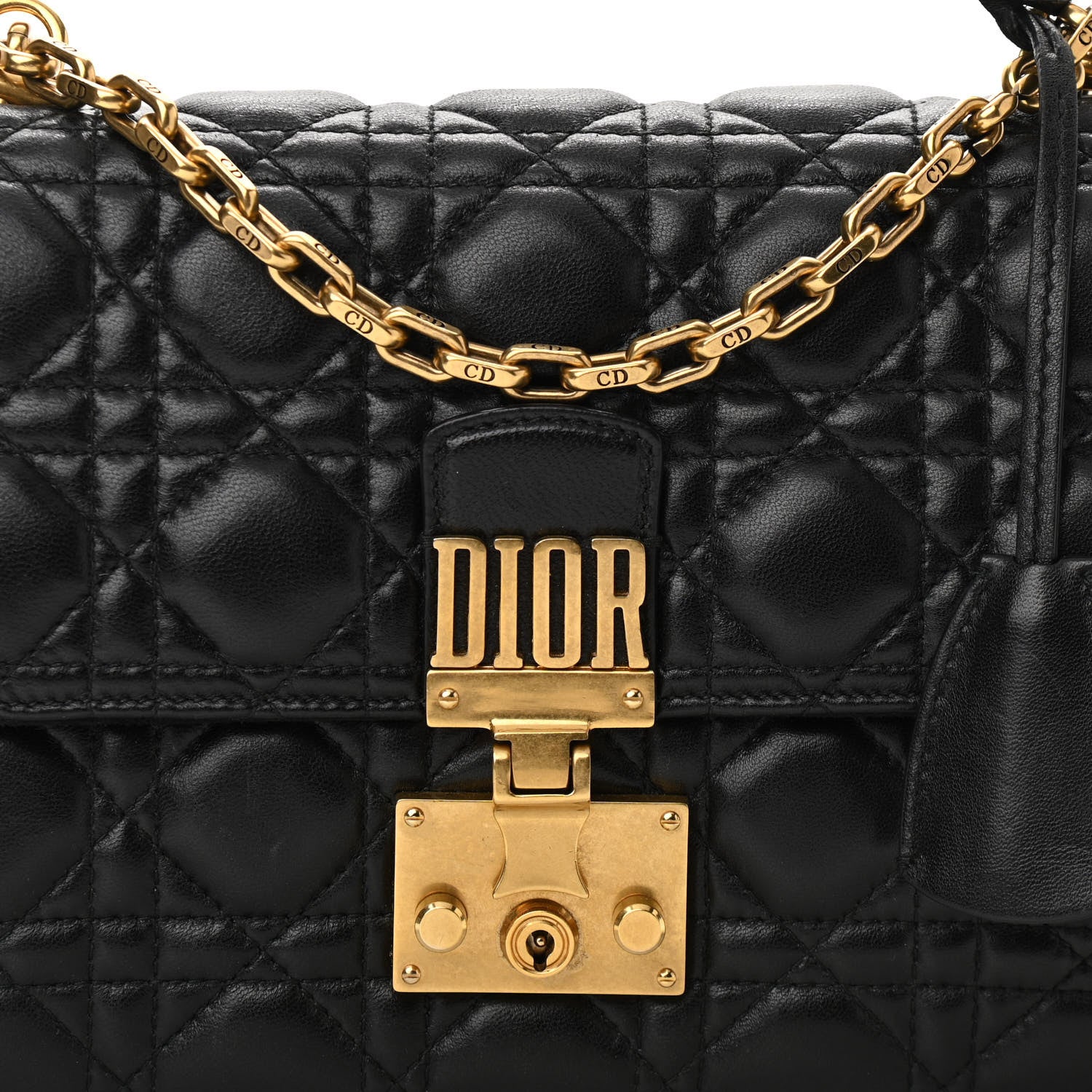 Christian Dior Lambskin Cannage Large Dioraddict Flap Bag Black 7 of 9