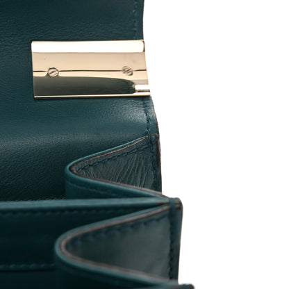 Gucci Calfskin Medium 1973 Shoulder Flap Bag Turquoise 13 of 13