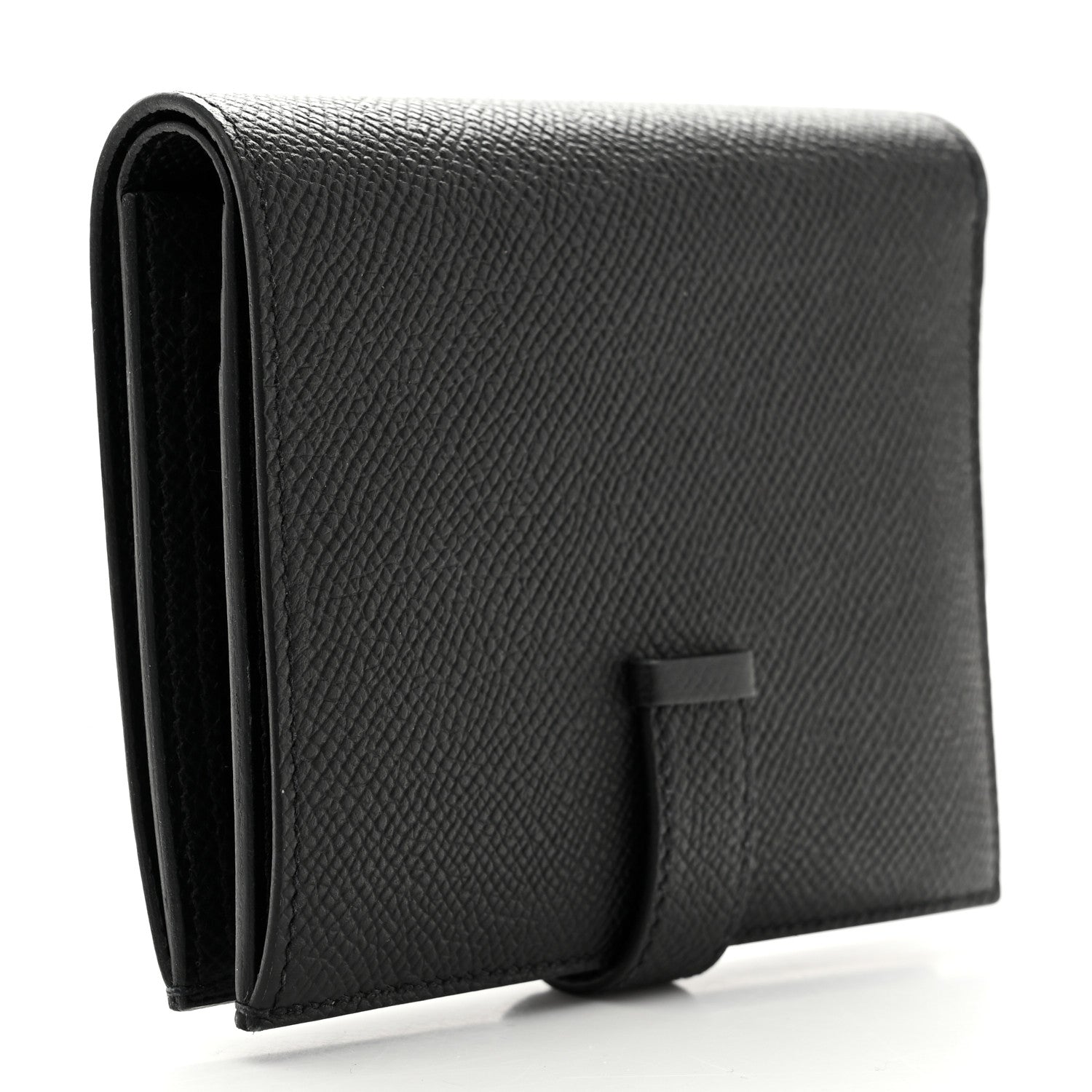 Hermes Epsom Bearn Compact Wallet Black 3 of 7