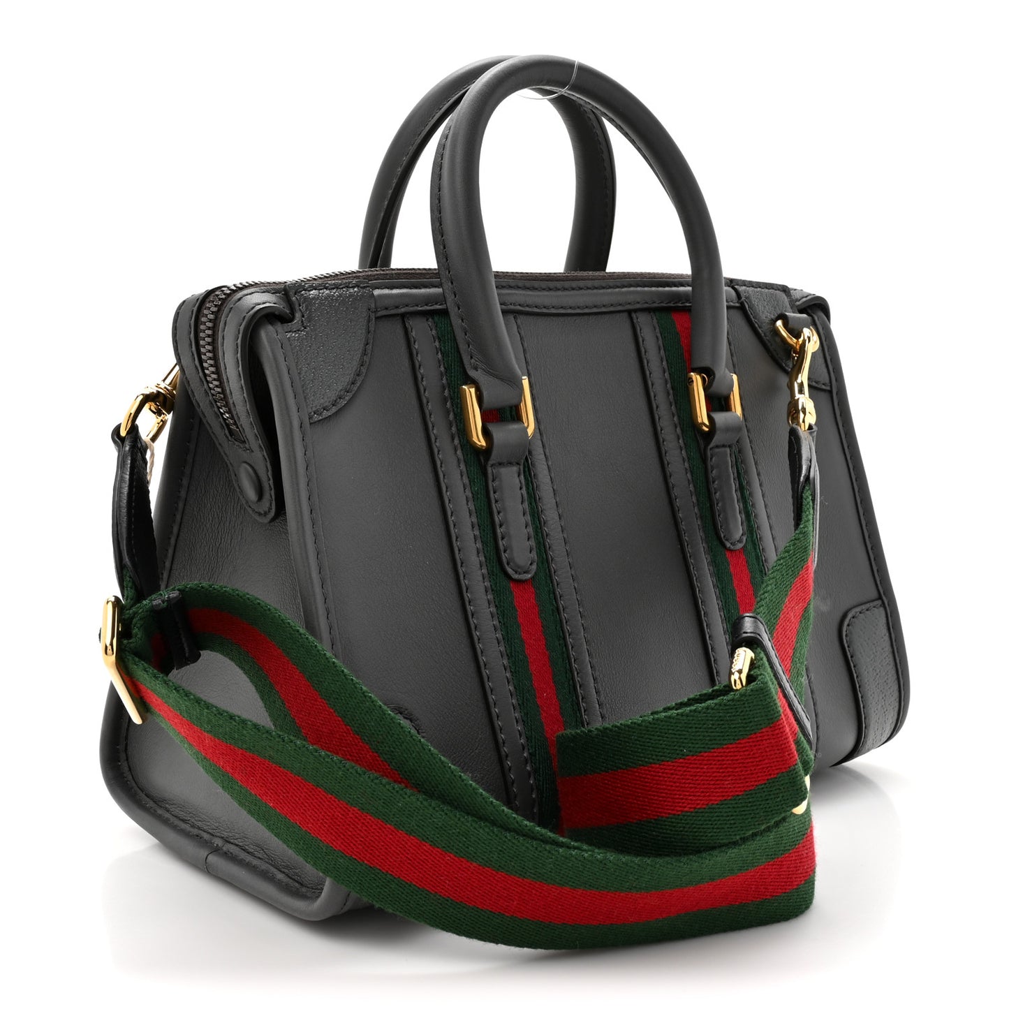 Koi Calfskin Small Bauletto Duffle Top Handle Bag Grey