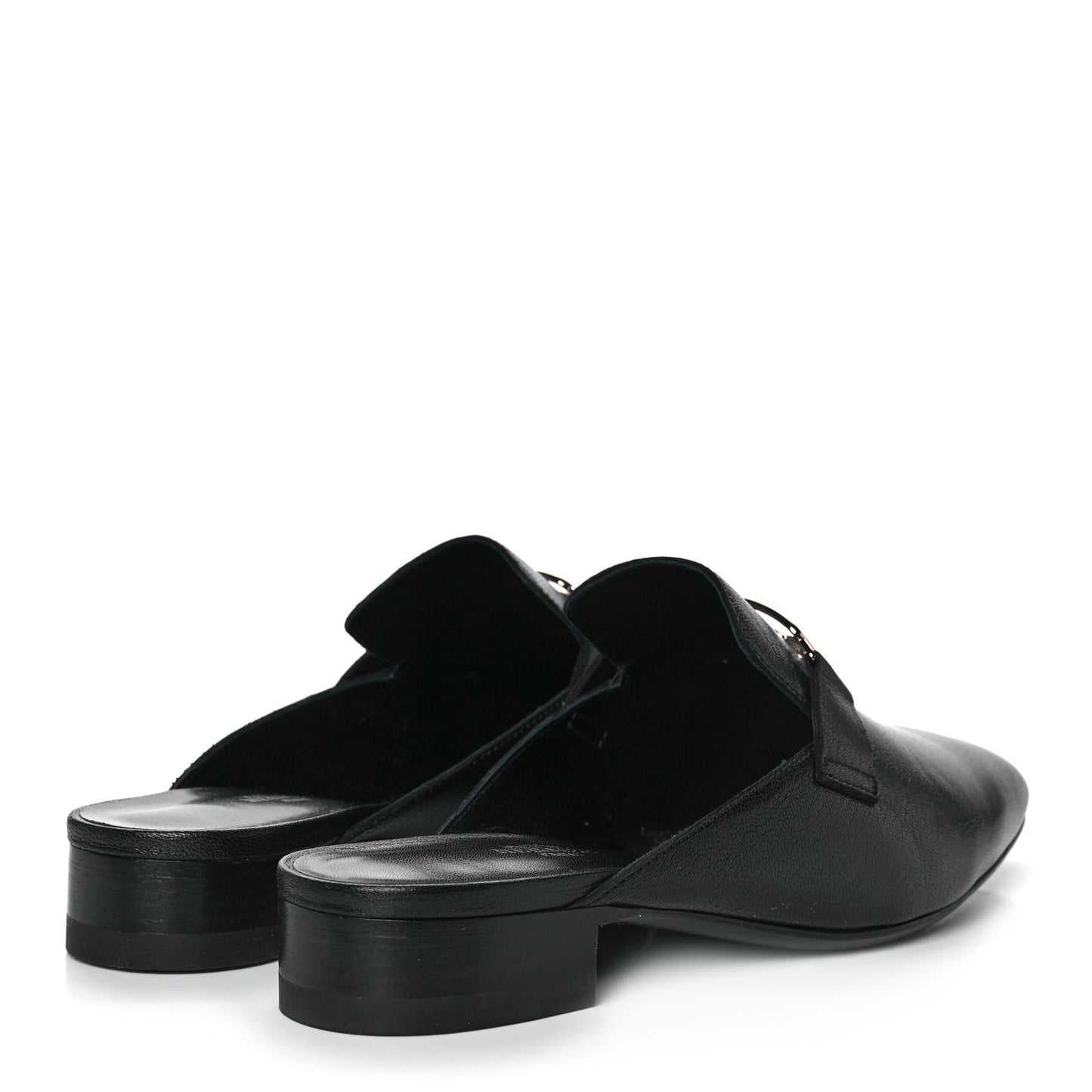 Goatskin Vincennes Mules 38 Black