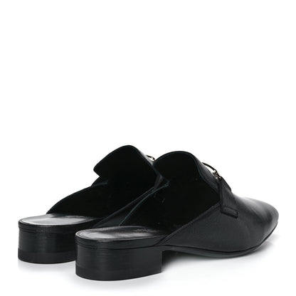 Hermes Goatskin Vincennes Mules 38 Black 4 of 9