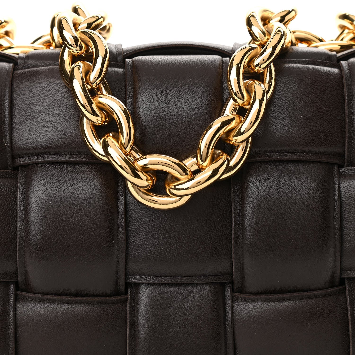 Bottega Veneta Lambskin Maxi Intreccio Padded Chain Cassette Crossbody Bag Black 6 of 9