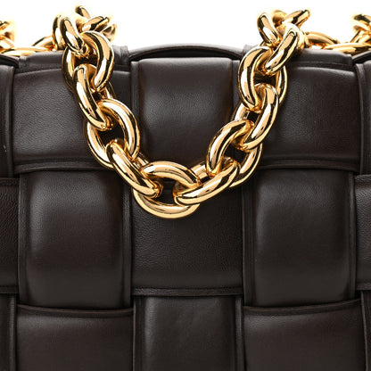 Bottega Veneta Lambskin Maxi Intreccio Padded Chain Cassette Crossbody Bag Black 6 of 9