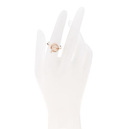 Hermes 18K Rose Gold Diamond PM Echappee Ring 53 6.25 2 of 6