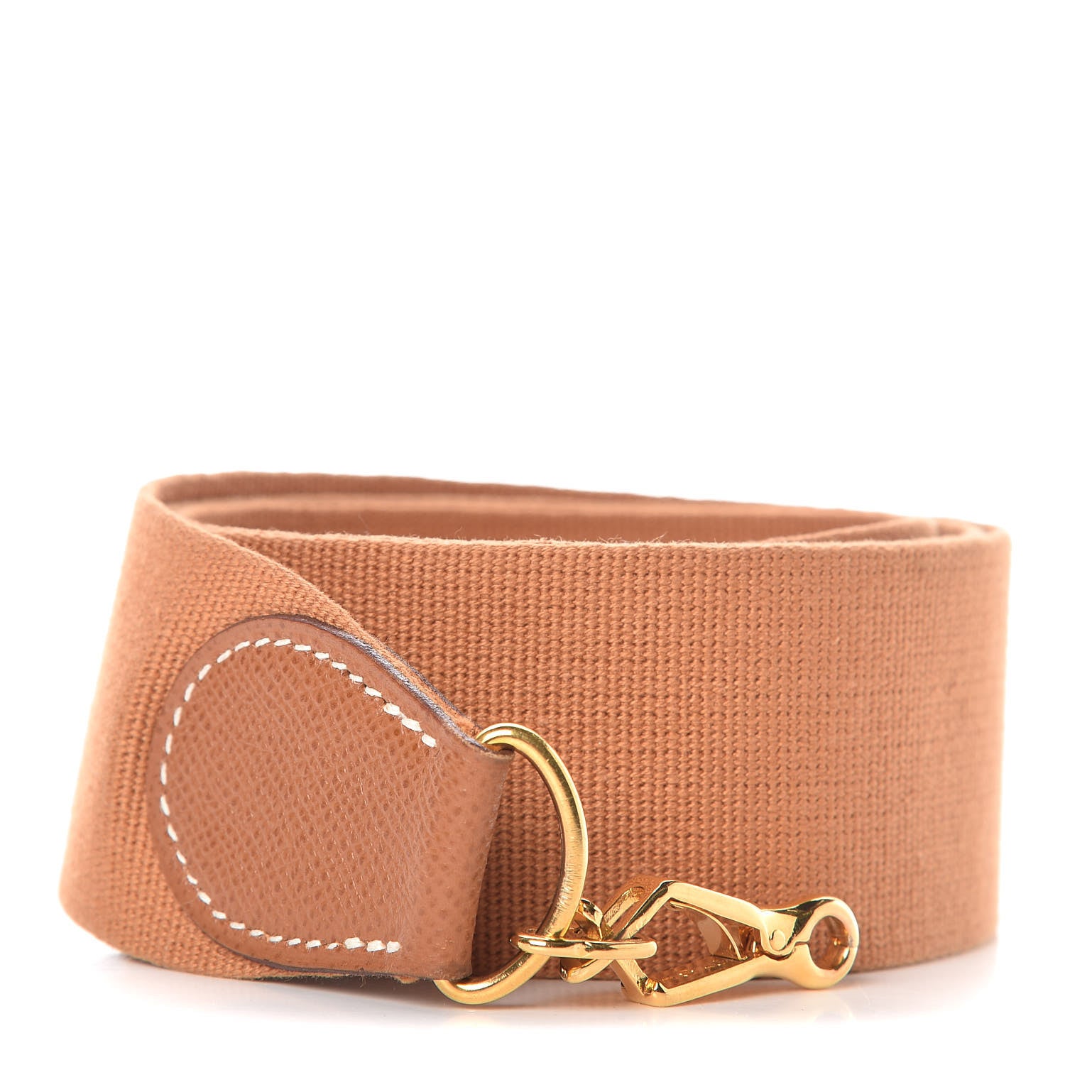Hermes Toile Courchevel Shoulder Strap Gold 1 of 4