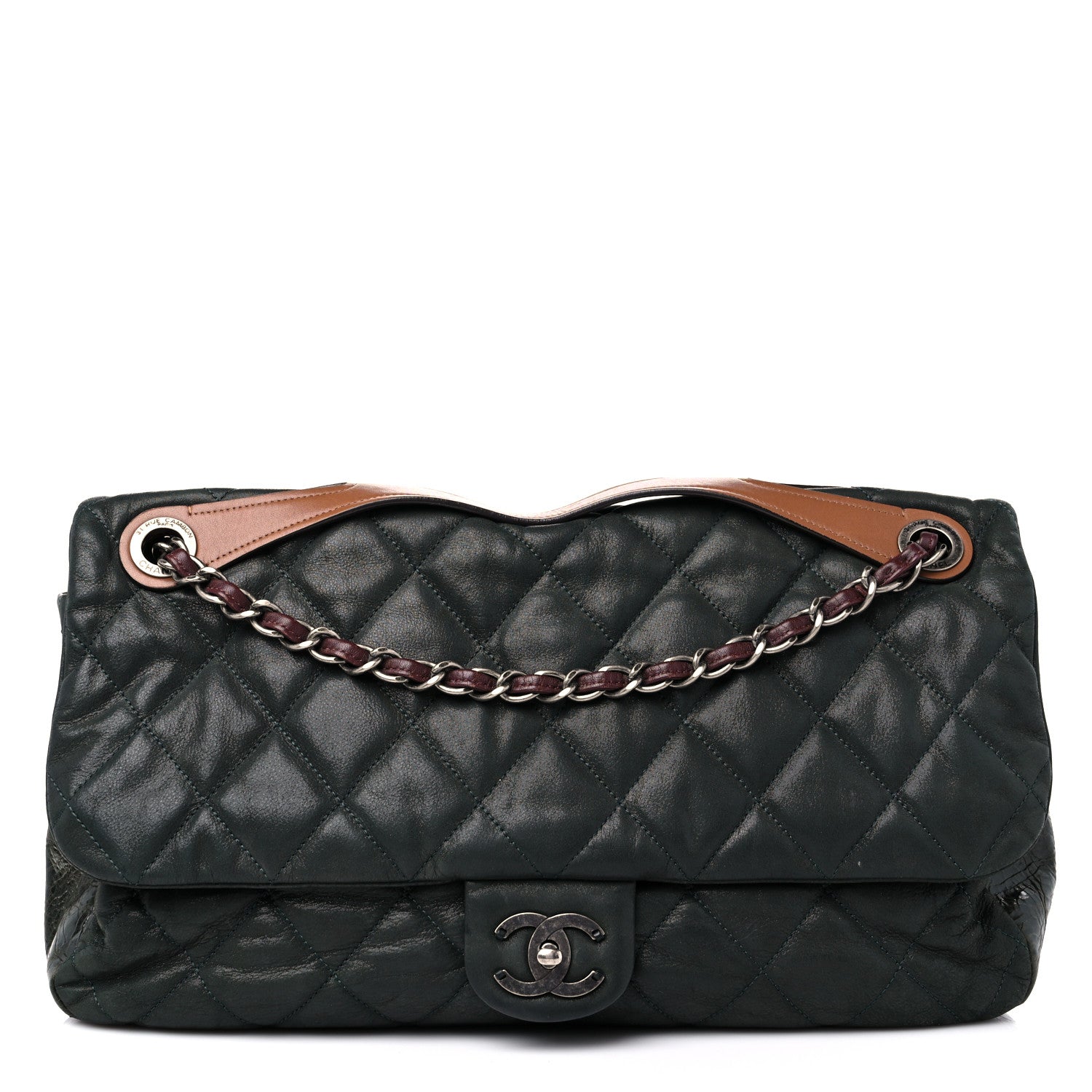 Chanel ドキュメントバッグ Chanel Iridescent Calfskin Jumbo In The Mix Flap Black 1209390
